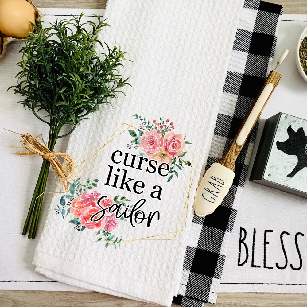 TEA TOWEL-Adult Sassy Towels- Kitchen Towel-Housewarming Gift-Bridal Shower Gift